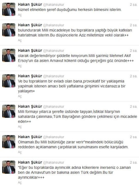 Hakan Şükür'den eleştirilere yanıt