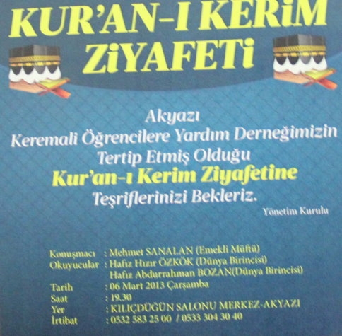 Kur'an-ı Kerim Ziyafeti