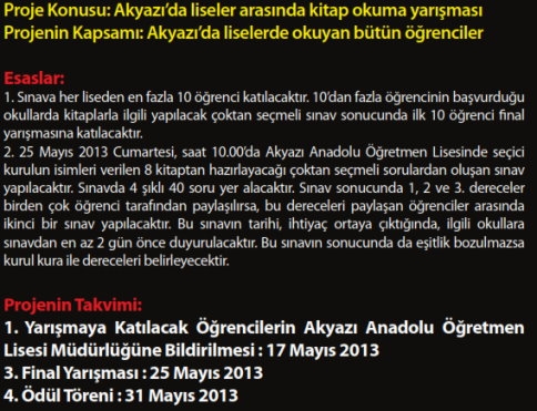 Anadolu Öğretmen Lisesinden Kitap Okuma Yarışması