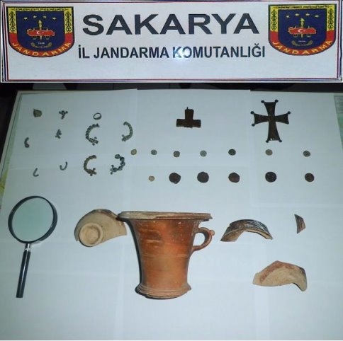 Sakarya İl Jandarma Komutanlığı Ele Geçirilen Eserleri Yayınladı