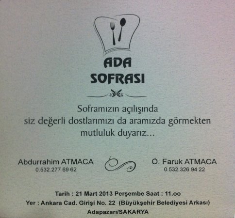 Ada Sofrası Bugün Açılıyor