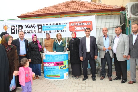 Ak Kadınlar Fidan Dağıttı