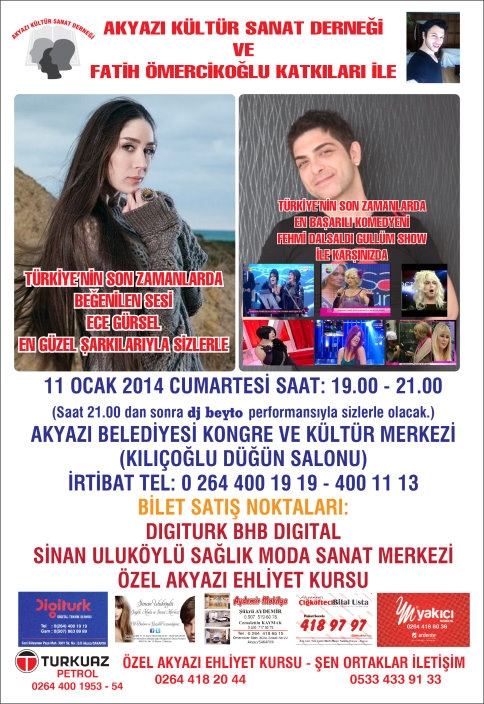 Akyazı Kültür Sanat Derneğinden İlk Program