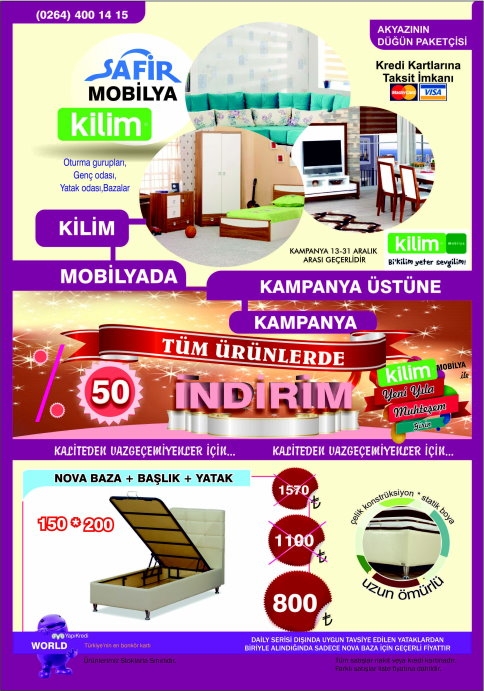 Kilim Mobilyada Kampanya Üstüne Kampanya
