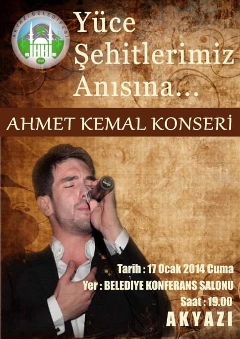 Akyazı Belediyesinden Ahmet Kemal İlahi Konseri