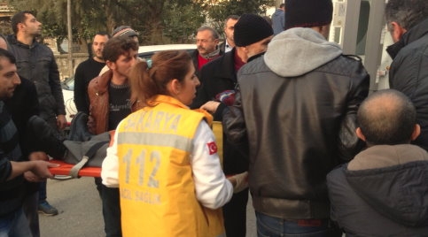 Bisikletli Sürücü Otomobile Çarptı bir yaralı 