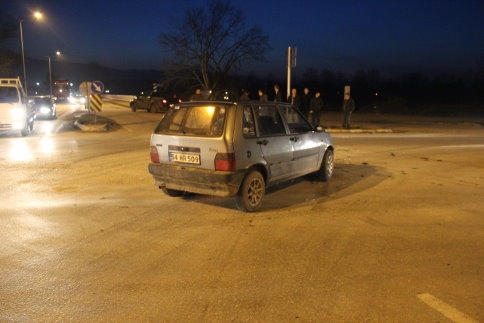 Batakköy Kavşağında Trafik Kazası