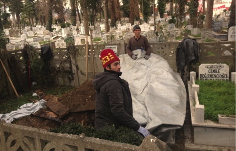 Adli Tıp’a gönderilmek üzere Mezardan Çıkarıldı
