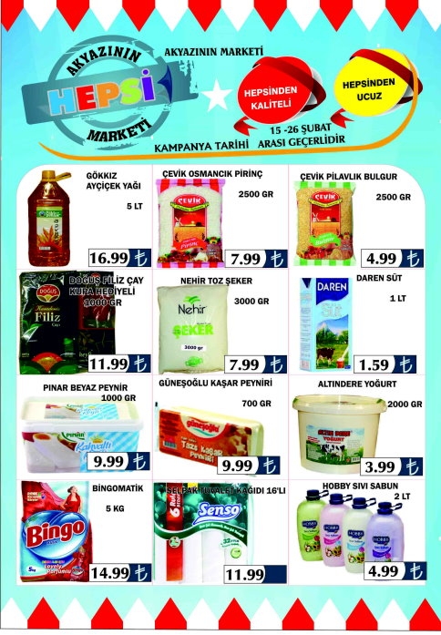 Hepsi 1 Markette Şok Fiyatlar