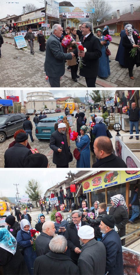 Hasan AKCAN Çiçek Dağıttı