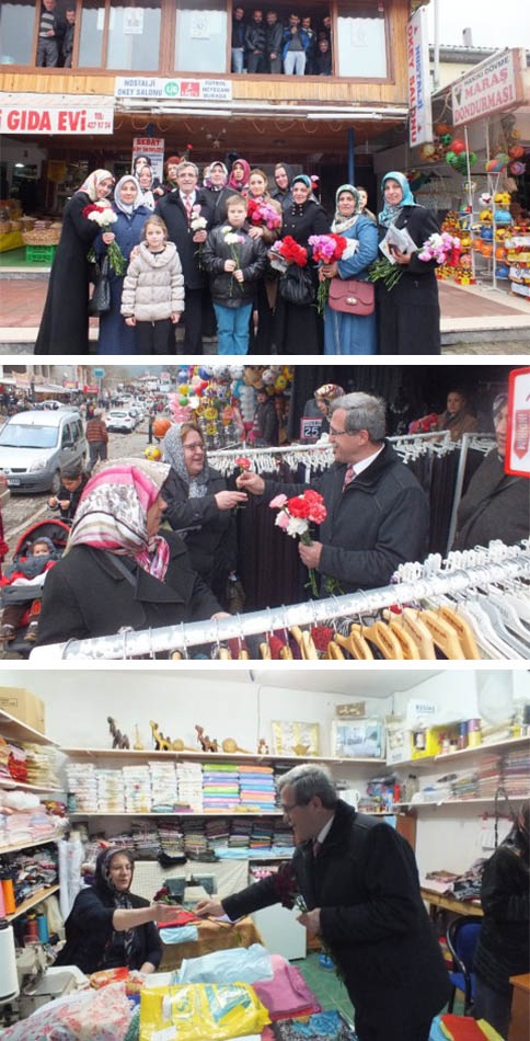 Hasan AKCAN Çiçek Dağıttı