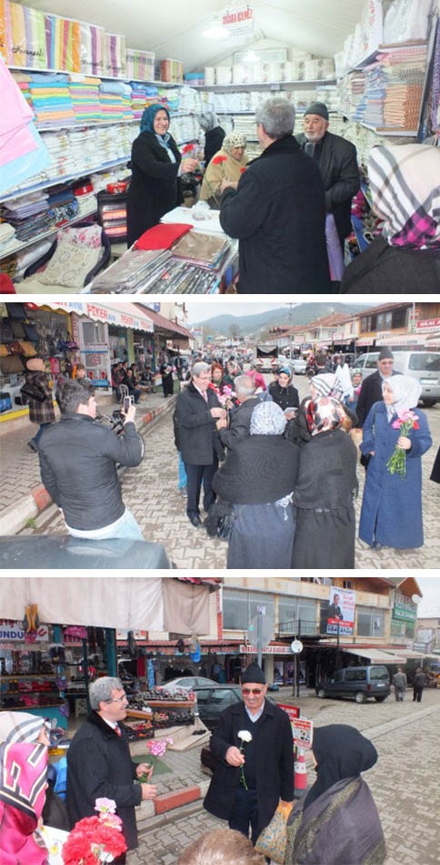 Hasan AKCAN Çiçek Dağıttı