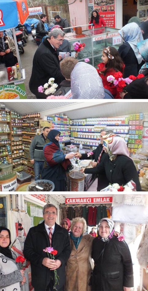 Hasan AKCAN Çiçek Dağıttı