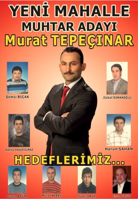 Yeni Mahe Muhtar Adayı Murat Tepeçınar