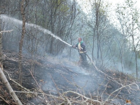 Bahçe Temziliği için Yakılan Ateş Ormanlık Alana Sıçradı