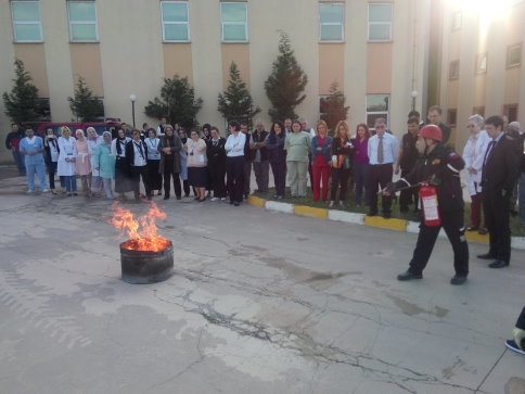 Hastanede Yangın Tatbikatı