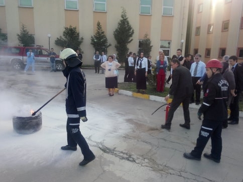 Hastanede Yangın Tatbikatı