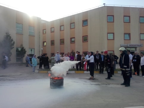 Hastanede Yangın Tatbikatı