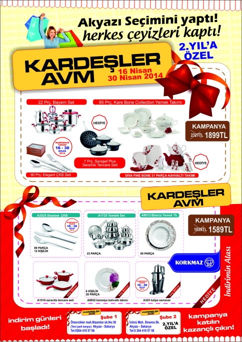 Kardeşler AVM'den 2. Yıla Özel Fiyatlar