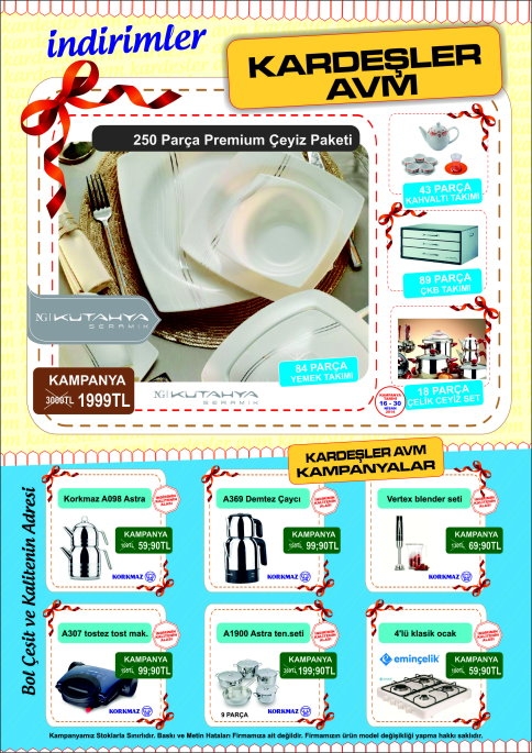 Kardeşler AVM'den 2. Yıla Özel Fiyatlar