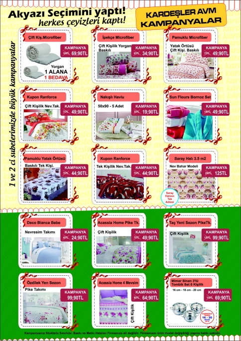 Kardeşler AVM'den 2. Yıla Özel Fiyatlar