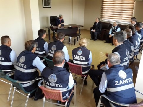 Zabıta’dan Başkan Hasan Akcan’a Brifing