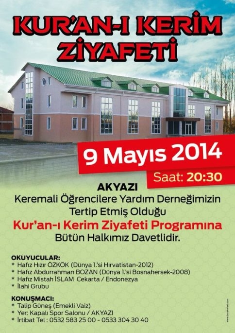 Kuran-ı Kerim Ziyafetine Davet