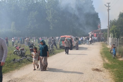 Hastane Mahesi'nde Yangın