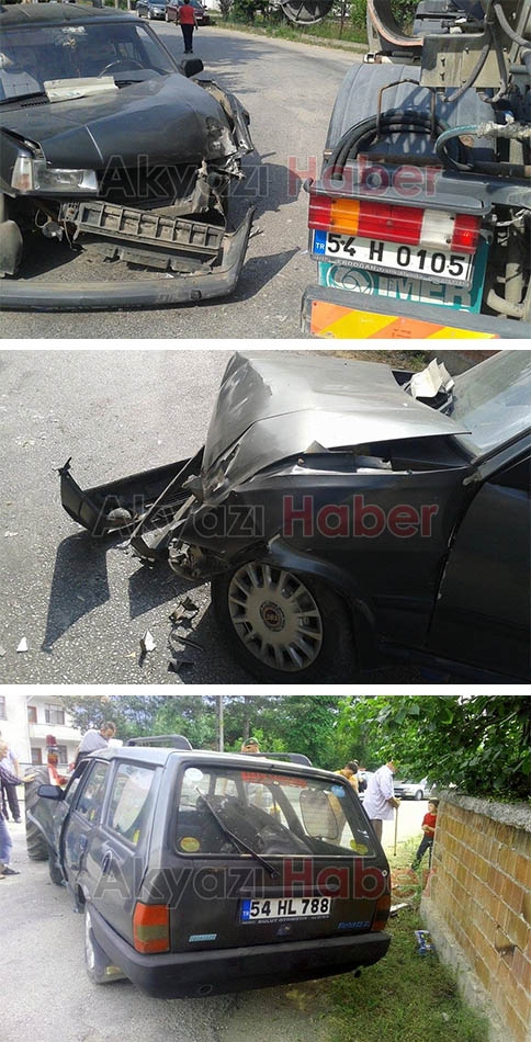 Otomobil Beton Mikserinin Altında Kaldı