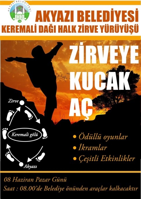 Akyazı Belediyesi Keremali Dağı Zirve Yürüyüşü 8 Haziranda Başlıyor