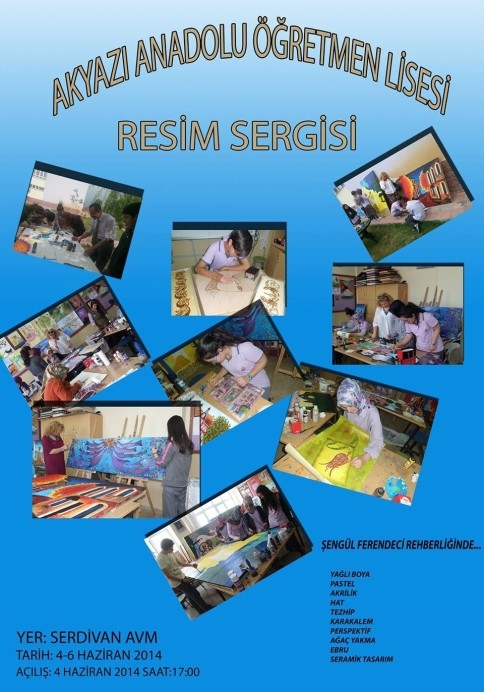 Akyazı Anadolu Öğretmen Lisesi Resim Sergisine Davet