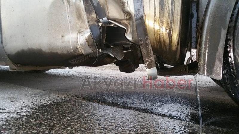 Rögar Kapağı Tır’ın Yakıt Deposunu Deldi