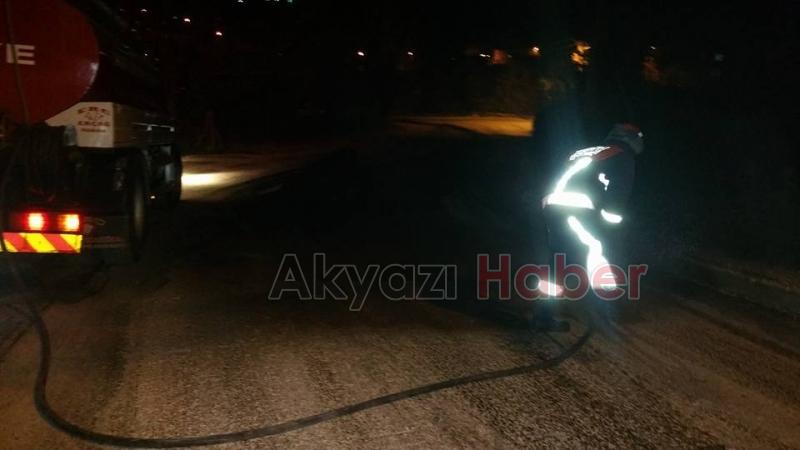 Rögar Kapağı Tır’ın Yakıt Deposunu Deldi