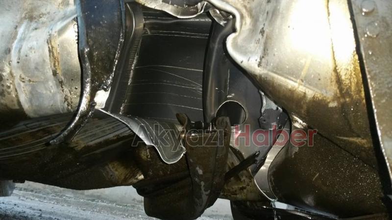 Rögar Kapağı Tır’ın Yakıt Deposunu Deldi