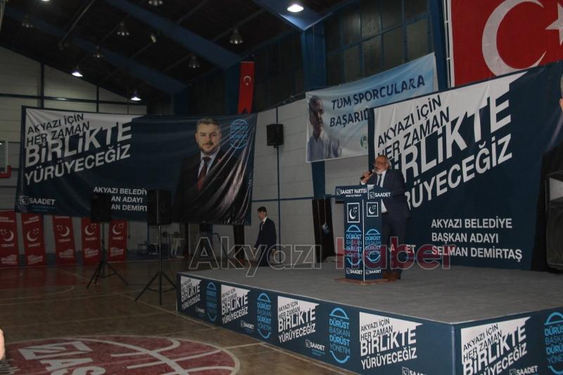 Saadet Partisi Akyazı İlçe Teşkilatı Aday Tanıtımını gerçekleştirdi