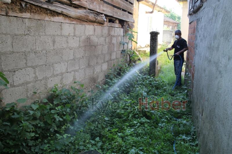 SAĞLIK İŞLERİ EKİPLERİ GECE İLAÇLAMA MESAİSİNE BAŞLADI