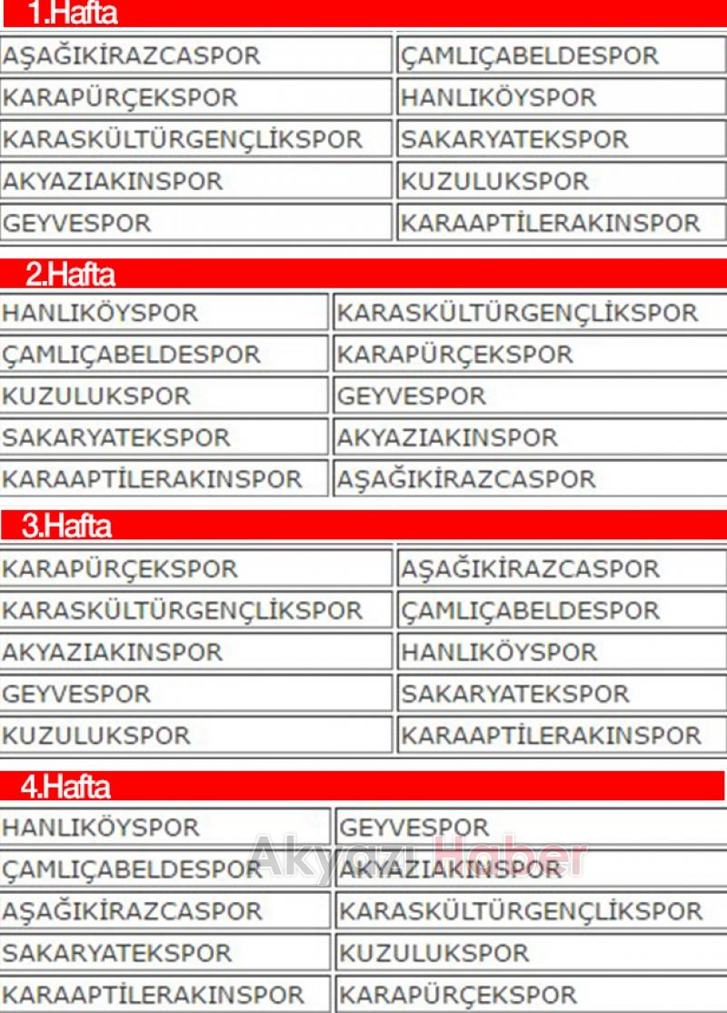 Sakarya 1.Amatör Kura Çekimi Yapıldı