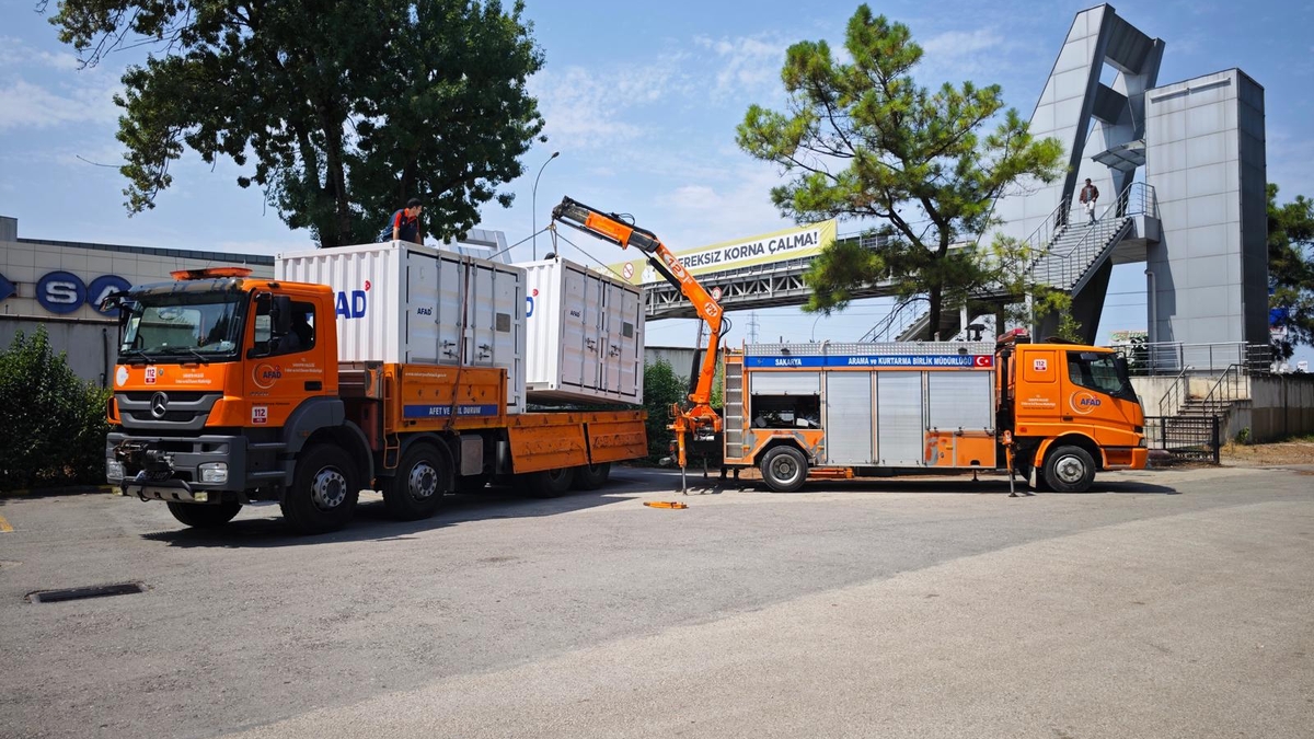 Sakarya'da 3 ilçeye afet konteyneri