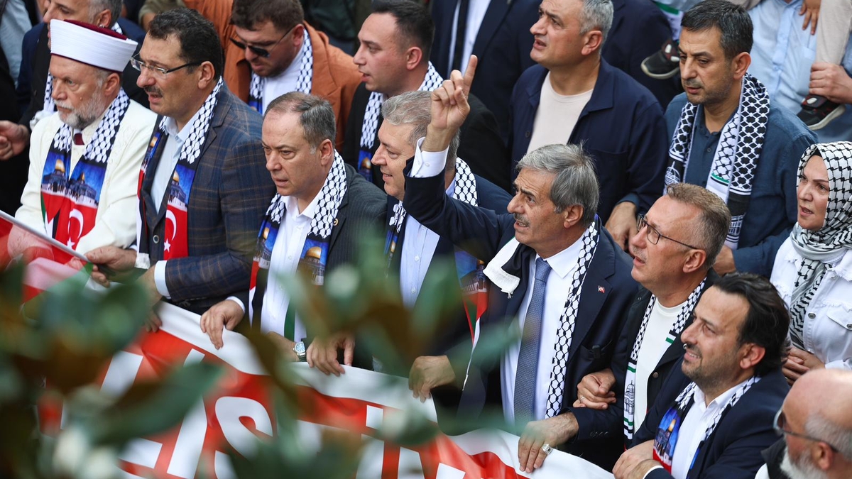 Sakarya'da binler Filistin'e destek için buluştu