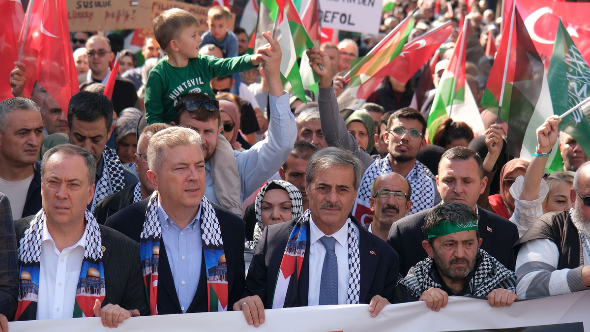 Sakarya'da binler Filistin'e destek için buluştu