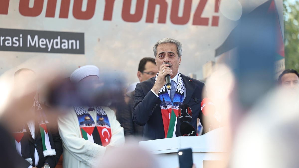 Sakarya'da binler Filistin'e destek için buluştu