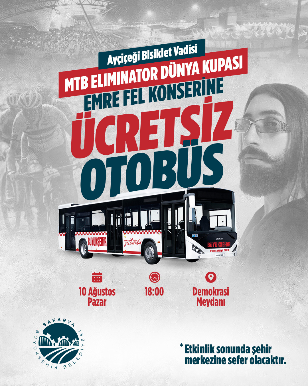 Sakarya'da Dünya Kupası'na ücretsiz ulaşım