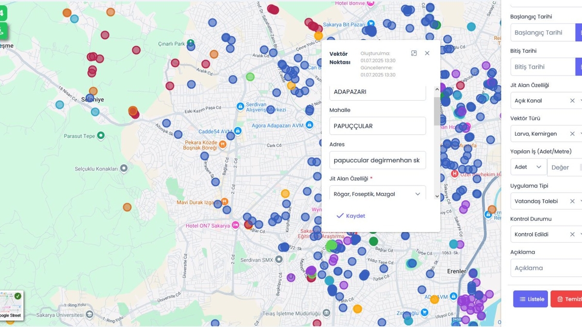 Sakarya'da sinek ve kene ile mücadelede dijital adım