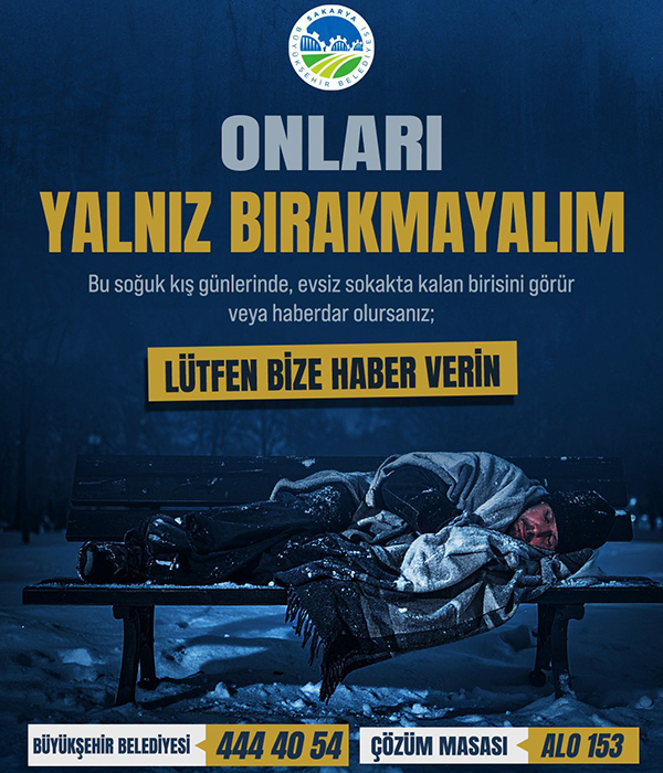 Büyükşehir’den “Sokakta Kimse Kalmasın” çağrısı