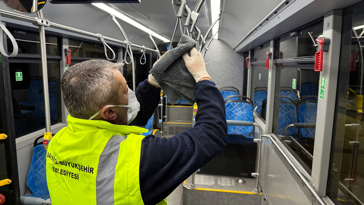 Sakarya'da toplu taşımada temiz ve sağlıklı bir yolculuk ortamı