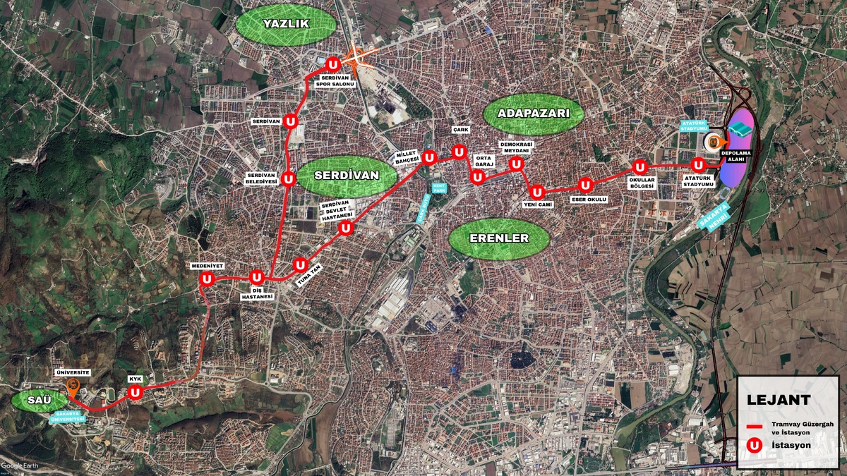 Sakarya'da yapılacak tramvay hattının ihalesi tamamlandı