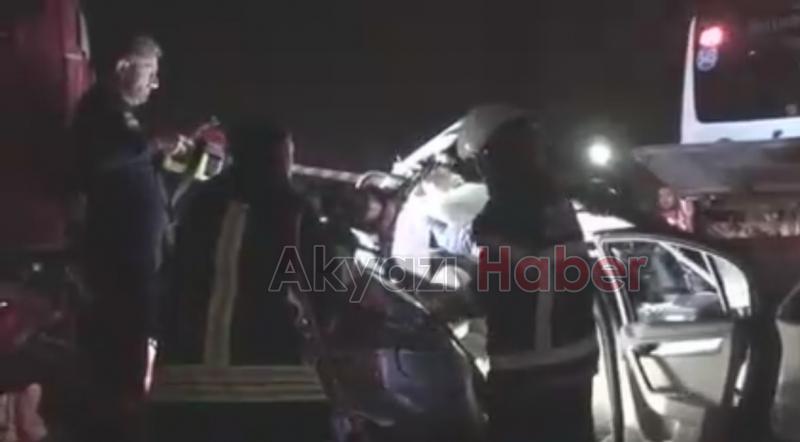 Sakarya plakalı tır, kazaya neden oldu:1 ölü, 4 yaralı