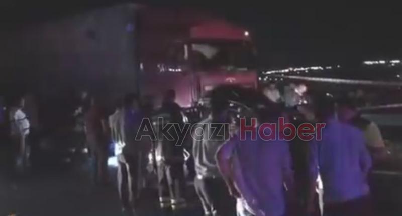 Sakarya plakalı tır, kazaya neden oldu:1 ölü, 4 yaralı