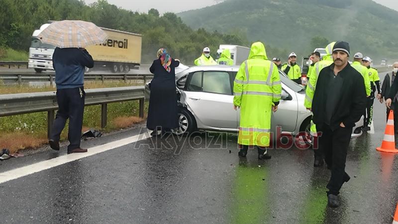 Sakarya sınırında 25 araç birbirine girdi
