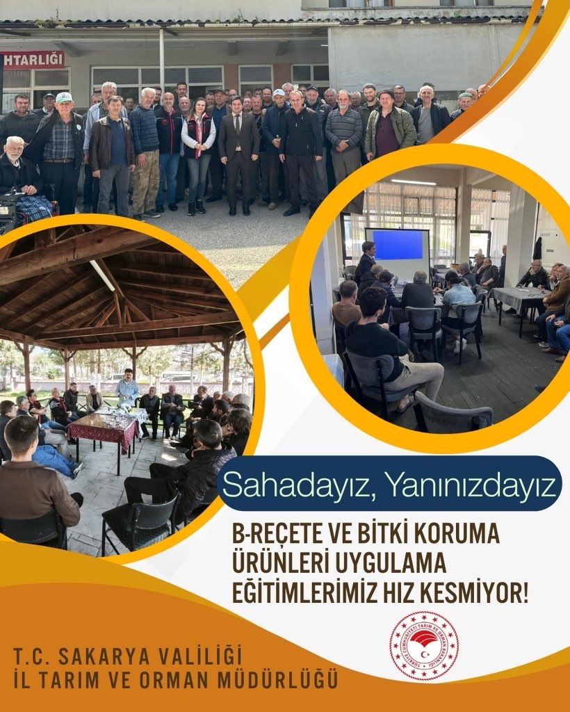 Sakarya’da üreticilere B-Reçete ve bitki koruma eğitimi